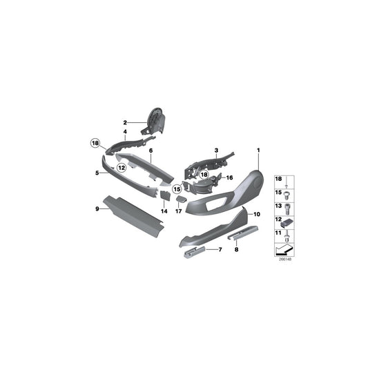Genuine BMW 52109168274 F01 F04 F11 Finisher, Upper Rail, Front, Right VENETOBEIGE (Inc. 760LiS, 750LiS & ALPINA B7LX) | ML Performance US Car Parts