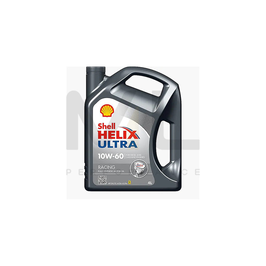 Shell Helix Ultra Racing Engine Oil - 10W-60 - 4Ltr Engine Oil ML – ML ...