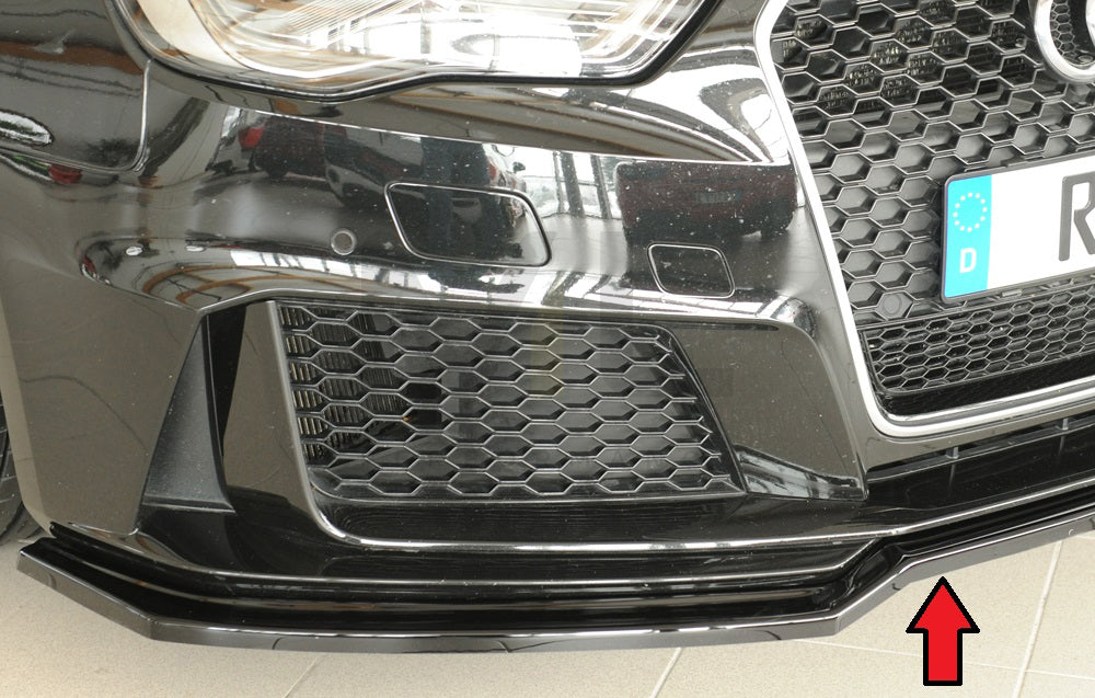 Rieger 00088230 Audi 8V RS3 Front Splitter 3 | ML Performance UK Car Parts