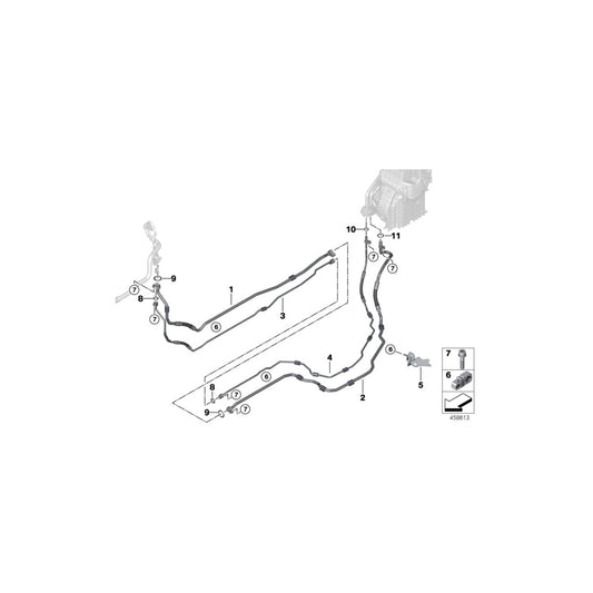 Genuine BMW 64539303478 G12 Pressure Line, Underfloor, Part 1 (Inc. 750LdX, 750LiX 4.4 & 725Ld) | ML Performance US Car Parts