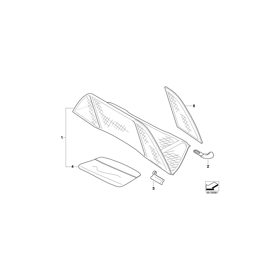 Genuine BMW 54317141836 E46 Wind Deflector, Right (Inc. 325Ci, 320Ci & 323Ci) | ML Performance US Car Parts