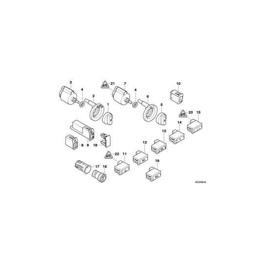 Genuine BMW 61318360843 E38 Switch Head Light Aim Control (Inc. 750i, 728i & 735i) | ML Performance US Car Parts