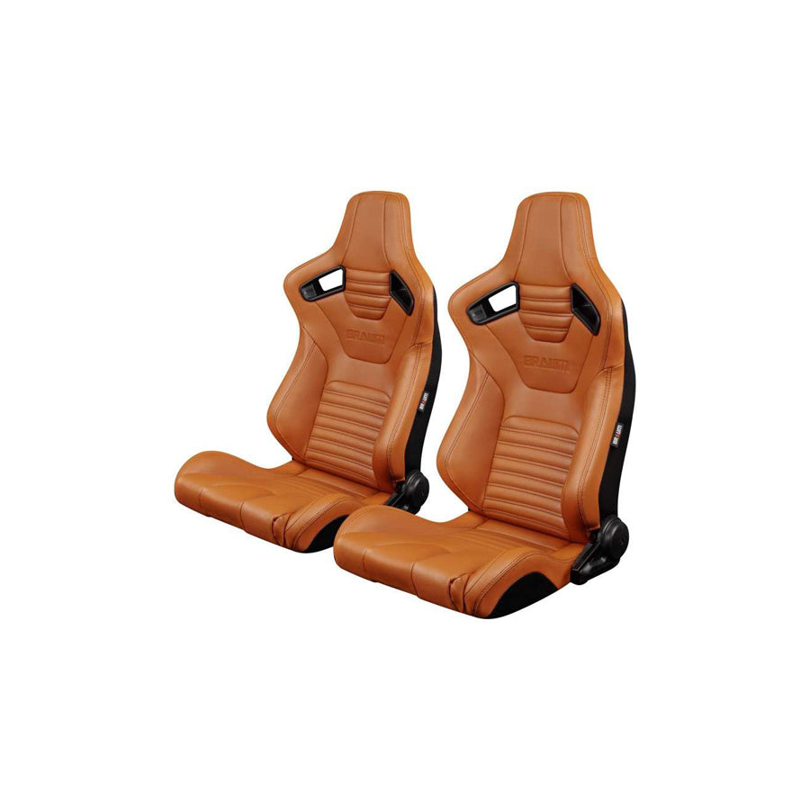 BRAUM Elite-X Series Racing Seats (British Tan Leatherette) – Pair | ML Performance US Car Parts