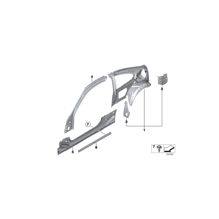 Genuine BMW 41217263867 F13 F13 Cover Panel, Wheel House, Left (Inc. 640d, 650iX 4.0 & 640i) | ML Performance US Car Parts