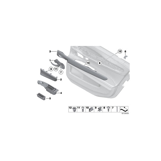 Genuine BMW 51427322883 F02 F01 F03 Ashtray Finisher, Left ELFENBEINWEISS (Inc. 760LiS, Hybrid 7 & 730Li) | ML Performance US Car Parts