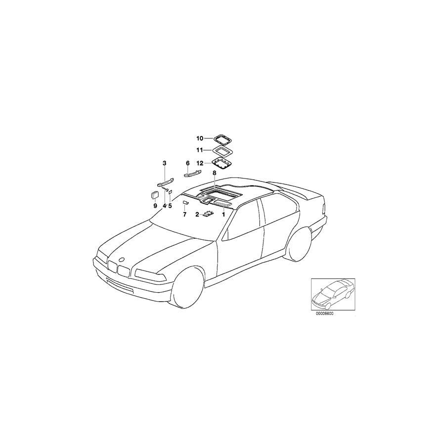 Genuine BMW 51448173536 E36 Cover BEIGE (Inc. 316i, 318tds & 318i) | ML Performance US Car Parts