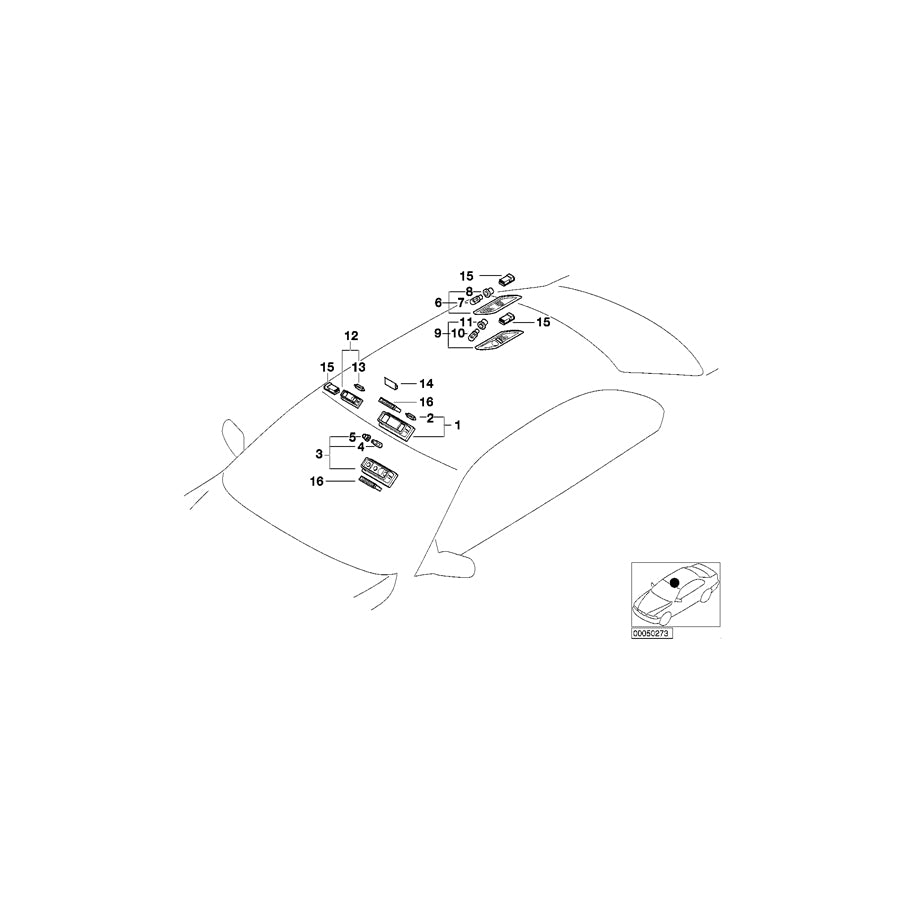Genuine BMW 63316962004 E46 E83 E53 Right Mirror Lamp PASTELLGRÜN (Inc. 330Ci, 330xi & X5 4.4i) | ML Performance US Car Parts