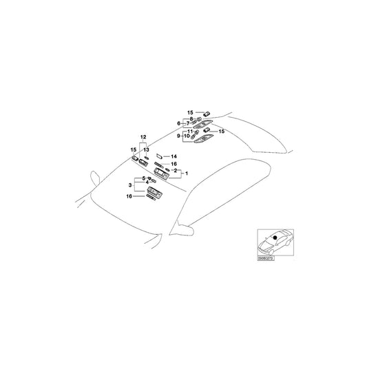 Genuine BMW 63316962004 E46 E83 E53 Right Mirror Lamp PASTELLGRÜN (Inc. 330Ci, 330xi & X5 4.4i) | ML Performance US Car Parts