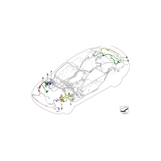 Genuine BMW 61119180530 E92 E93 E90 Rep. Wiring Harness, Front Sector, Left (Inc. M3) | ML Performance US