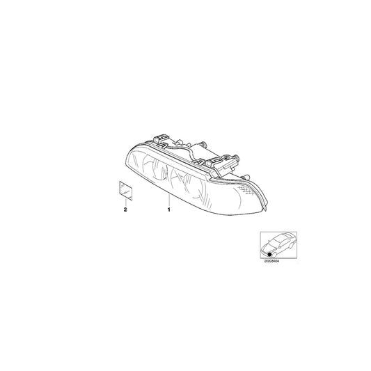 Genuine BMW 63128372754 E39 Headlight Right (Inc. 540iP, 520i & 535i) | ML Performance US Car Parts