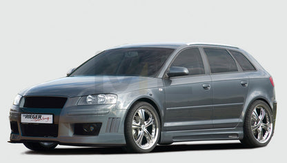 Rieger 00056740 Audi 8P A3 Side Skirt 3 | ML Performance UK Car Parts