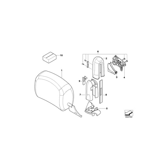 Genuine BMW 52107903311 E64 Headrest Leather Left SCHWARZ (Inc.  & M6) | ML Performance US Car Parts