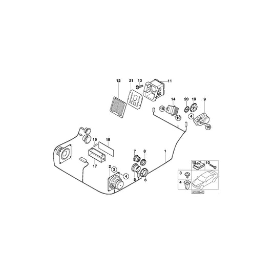 Genuine BMW 65138377949 E36 Subwoofer Cover, Top-Hifi System HARMAN KARDON (Inc. 320i, M3 & 323i) | ML Performance US Car Parts