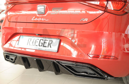 Rieger 00088210 SEAT Leon KL Rear Diffuser - Glossy Black – ML