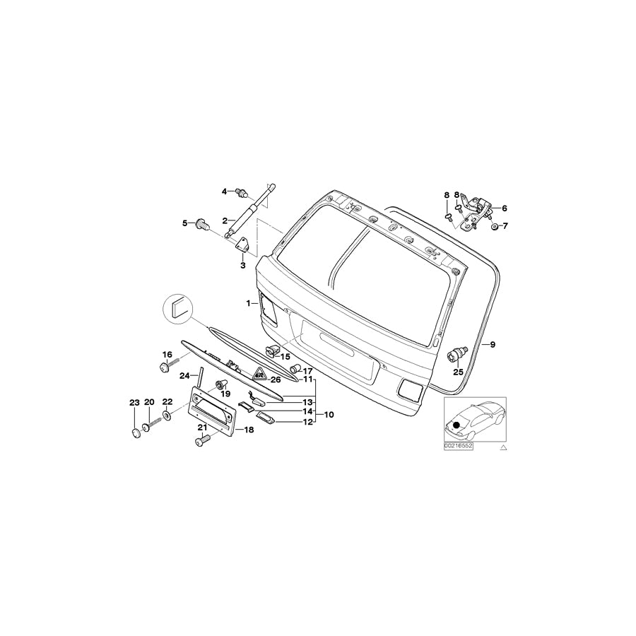 Genuine BMW 51248239746 E46 Bracket Gas Press.Spring Right (Inc. 318d) | ML Performance UK Car Parts