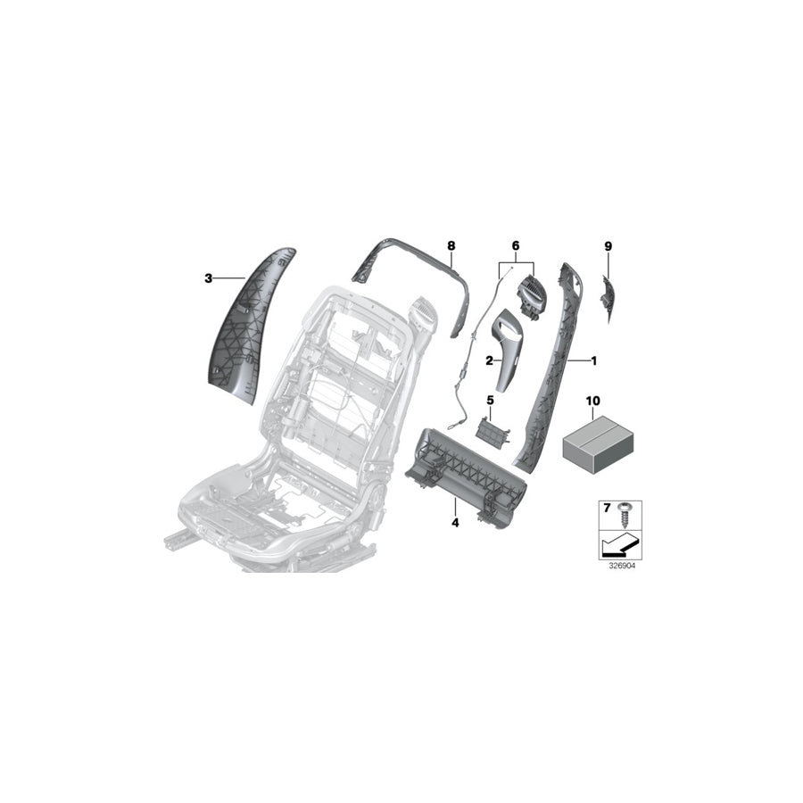 Genuine BMW 52107301802 F06 F13 Trim Cover For Handle Recess, Right SCHWARZ (Inc. 640d, 650iX & 640dX) | ML Performance US Car Parts