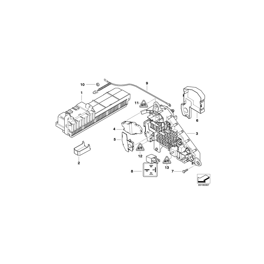 Genuine BMW 61126971219 E60 E61 Battery Cable (Plus Pole) (Inc. 525d, 530d & 540i) | ML Performance US