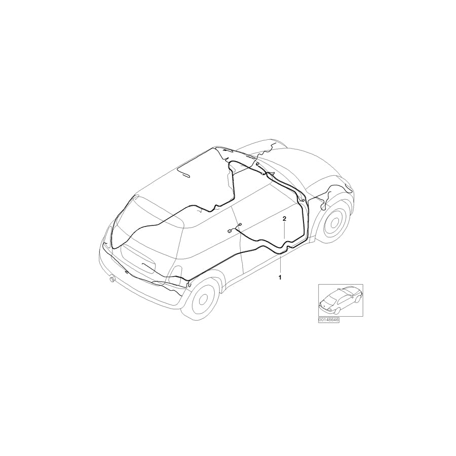 Genuine BMW 61116944453 R50 Main Wiring Harness (Inc. One 1.6i, One 1.4i & Cooper) | ML Performance US Car Parts