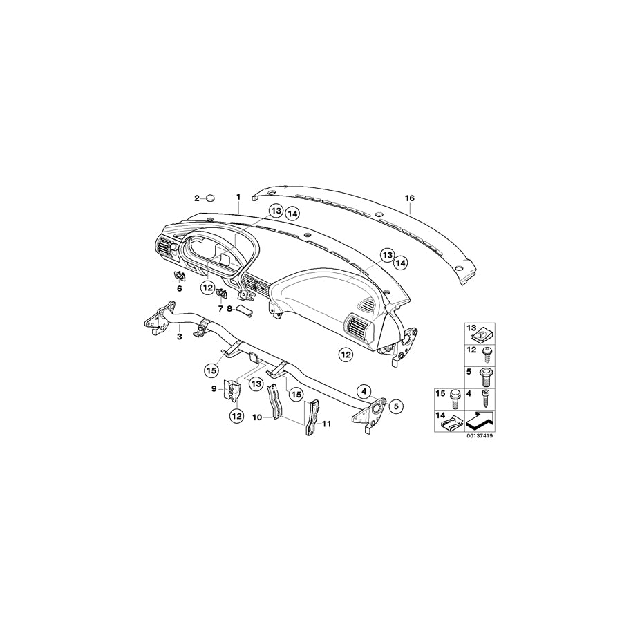 Genuine BMW 51458410024 E36 Supporting Tube (Inc. Z3 2.5, Z3 2.0 & Z3 1.9) | ML Performance US Car Parts