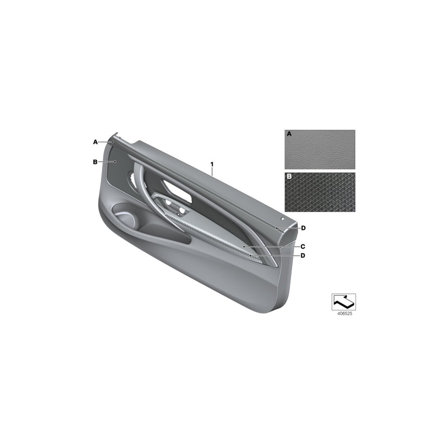 Genuine BMW 51417989829 F32 F33 Door Panel, Leather, Front Left INDIVIDUAL (Inc. 435iX, 428iX & 420iX) | ML Performance US