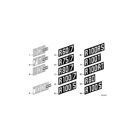 Genuine BMW 51141240004 60 Sticker GOLD (Inc.  & R 75 ) | ML Performance US Car Parts