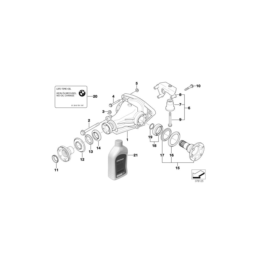 Genuine BMW 33107504643 E38 Exch. Final Drive I=2,93 (Inc. 740iL, 740i & 740iLP) | ML Performance US Car Parts