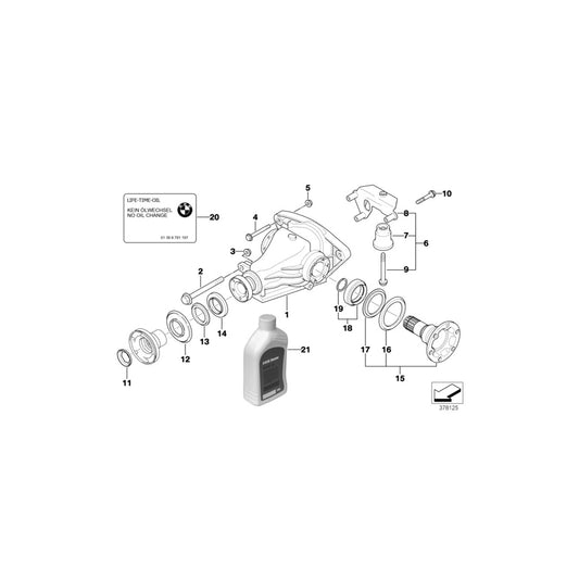 Genuine BMW 33107504643 E38 Exch. Final Drive I=2,93 (Inc. 740iL, 740i & 740iLP) | ML Performance US Car Parts