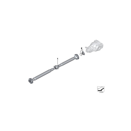 Genuine BMW 26108605226 F36 F30 F32 Manual Drive Shaft Transmission L=1610mm (Inc. 330i & 430i) | ML Performance US Car Parts