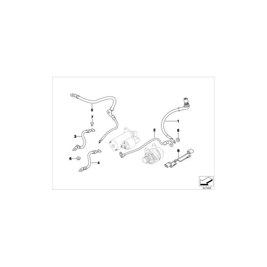 Genuine BMW 12427789231 E60 E90 Lead For Preheater System (Inc. 635d, 330xd & 525d) | ML Performance US Car Parts