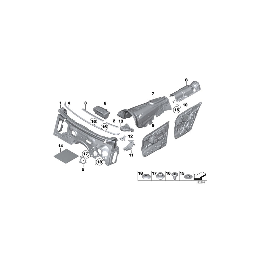 Genuine BMW 51487238847 F07 F07 Sound Insulation, Left Scuttle (Inc. 520d, 550iX & 528i) | ML Performance US Car Parts