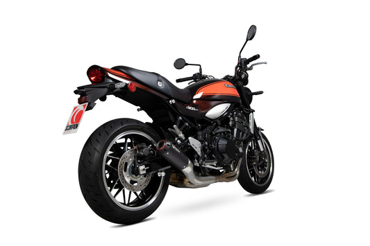 Scorpion PKA123BCER Kawasaki Z900 RS Red Power Slip-On - Black Ceramic Coated Sleeve | ML Performance US US