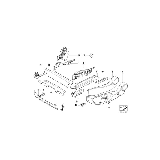 Genuine BMW 52106989263 E61 E60 Covering Outer Left TRÜFFELBRAUN (Inc. 535xi, 525xd & 525xi) | ML Performance US Car Parts