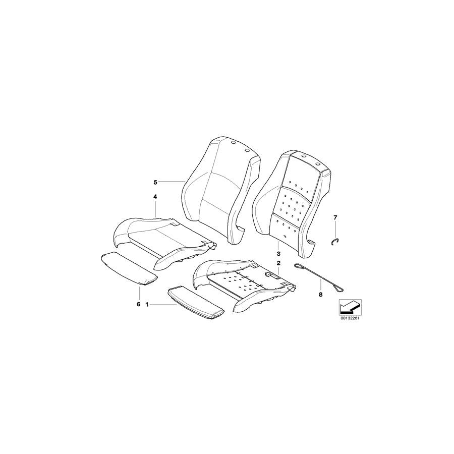 Genuine BMW 52109124315 E81 E82 Seat Cover Leather SCHWARZ (Inc. 118i, 123d & 135i) | ML Performance US Car Parts