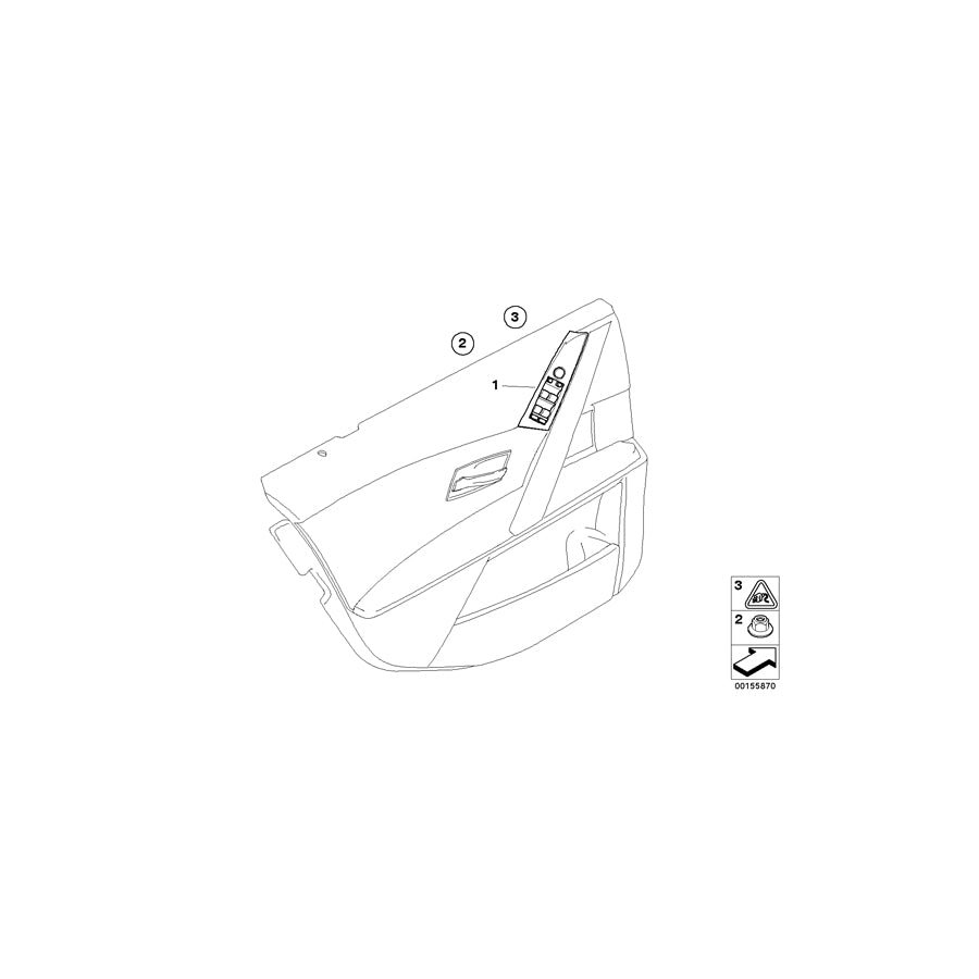 Genuine BMW 61316951922 E60 E61 Window Lifter Switch, Driver'S Side BRAUN (Inc. 530i, 525d & 520i) | ML Performance US Car Parts