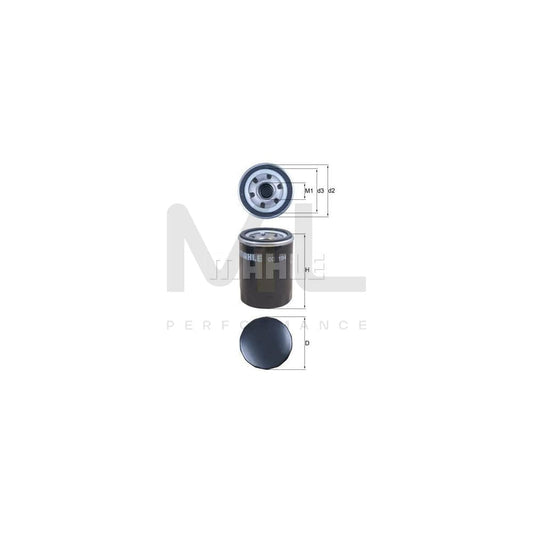MAHLE ORIGINAL OC 194 Oil Filter Spin-on Filter, with one anti-return valve | ML Performance Car Parts