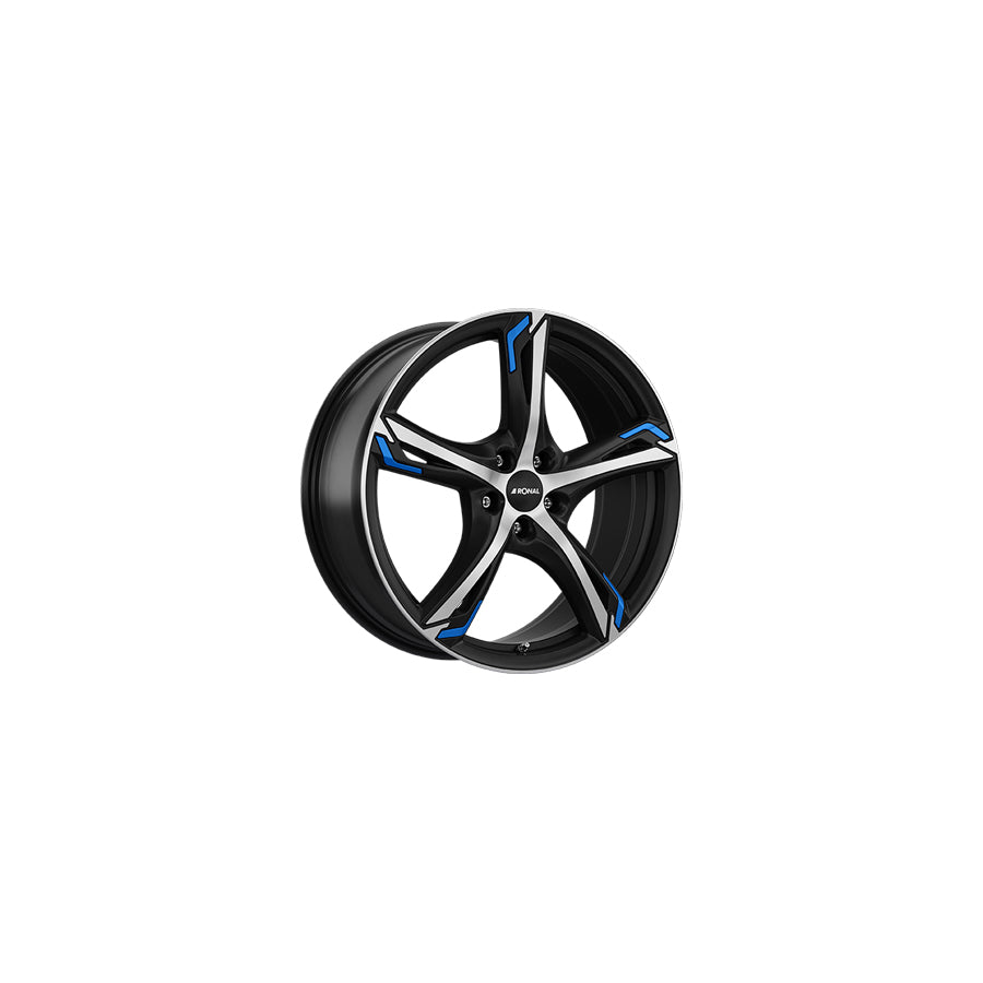 Ronal R62 Blue 7.5x18 ET35 62R8755.03X/BLUE Jetblack-Matt-Diamond Cut Blue Wheel | ML Performance US Car Parts