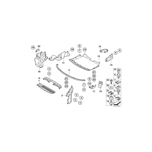 Genuine BMW 51717042079 E66 E67 E65 Seal, Front Left Air Duct (Inc. 760i, 760LiS & 730Li) | ML Performance US Car Parts