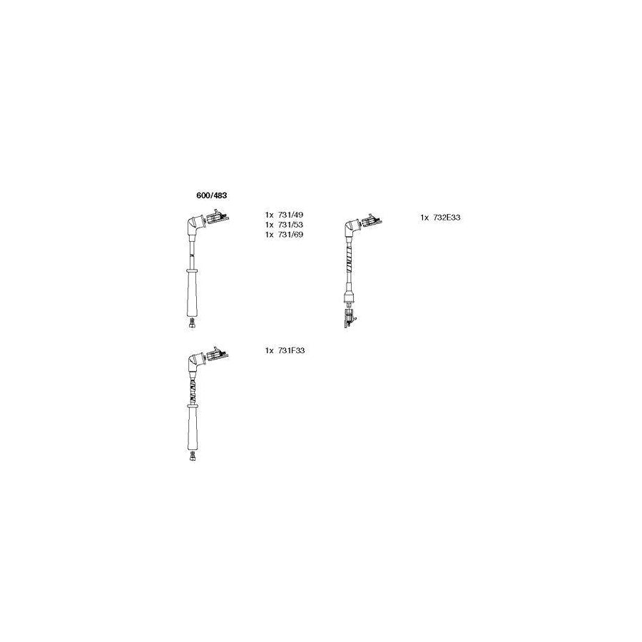 Bremi 600/483 Ignition Cable Kit For Toyota Land Cruiser Prado 70 Off-Road (J70)