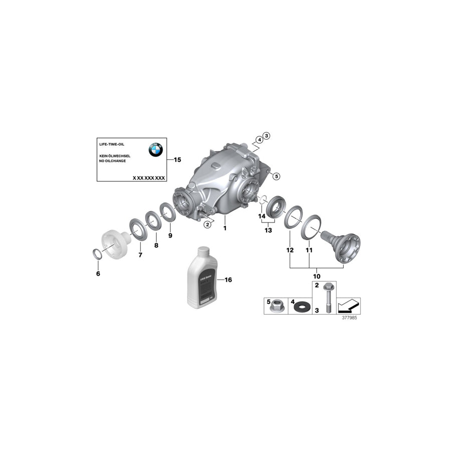 Genuine BMW 33107514150 E85 Exch. Final Drive I=3,23 (Inc. Z4 2.5i & Z4 3.0si) | ML Performance US Car Parts