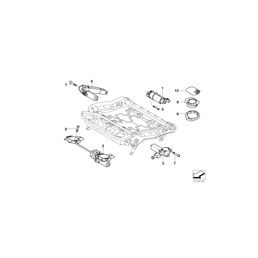 Genuine BMW 67319146329 E71 E61 E60 Drive, Seat Angle Adjustment Left (Inc. 750i, 750Li & X6 50iX) | ML Performance US Car Parts