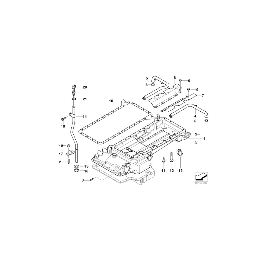 Genuine BMW 11131406554 E39 Oil Deflector, Right (Inc. M5) | ML Performance US Car Parts