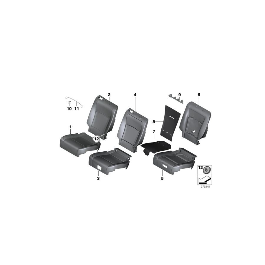 Genuine BMW 52207231274 F07 Leather Cover For Basic Seat Right LCDF VEN.BEIGE (Inc. 520d, 550iX 4.4 & 535d) | ML Performance US Car Parts