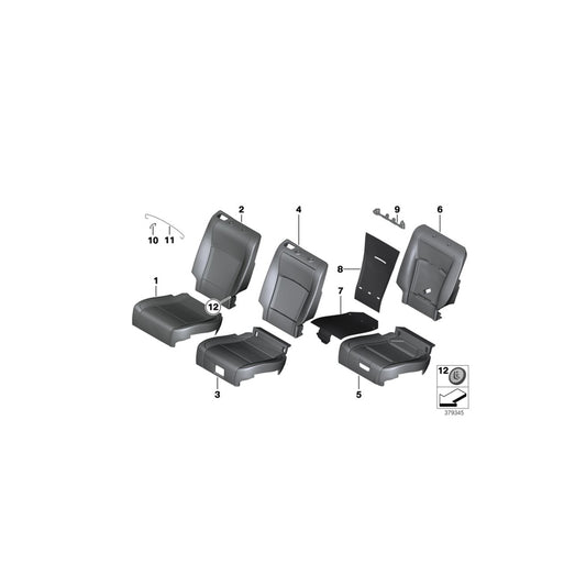 Genuine BMW 52207231274 F07 Leather Cover For Basic Seat Right LCDF VEN.BEIGE (Inc. 520d, 550iX 4.4 & 535d) | ML Performance US Car Parts