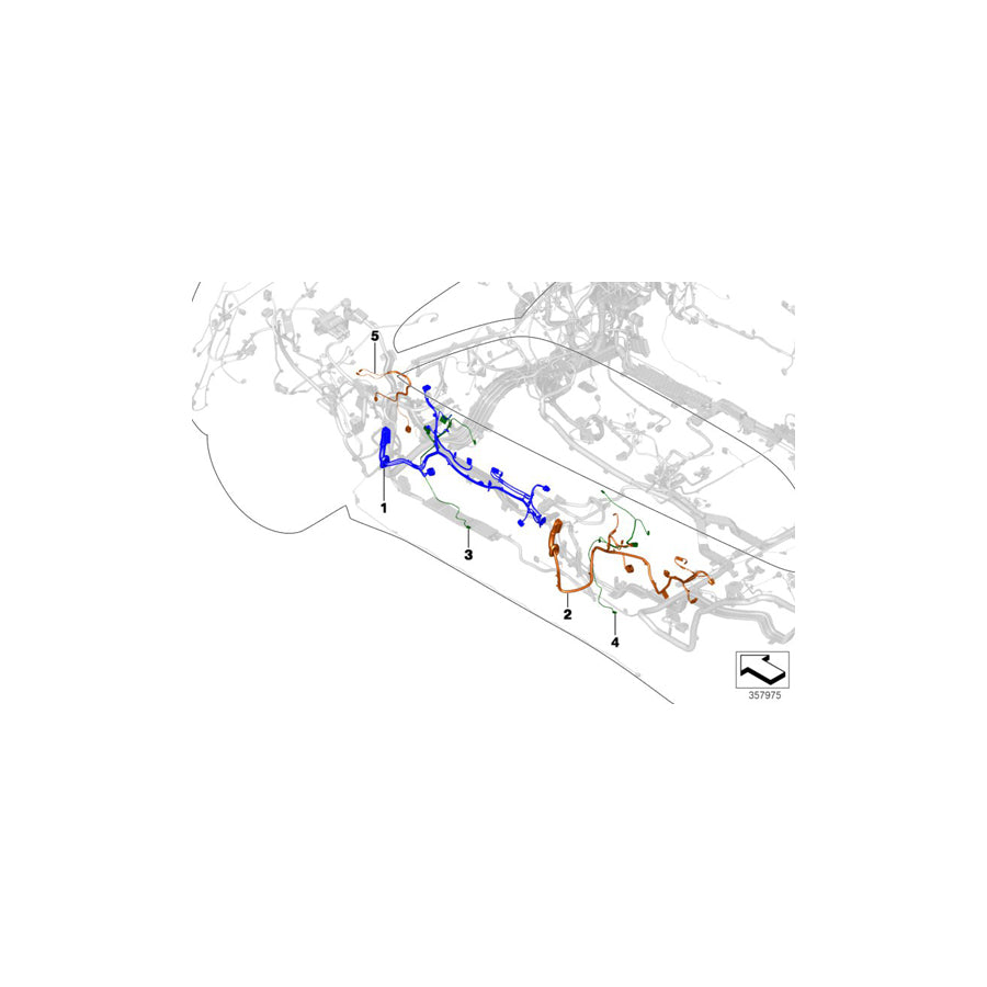 Genuine BMW 61129323471 F15 F16 Co-Driver'S Side Door Cable Harness (Inc. X6 50iX 4.0, X6 30dX & X5 M50dX) | ML Performance US Car Parts