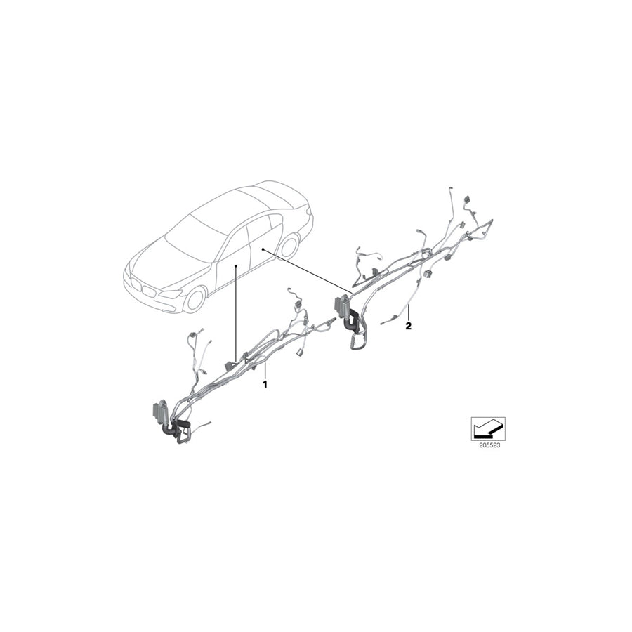 Genuine BMW 61129303640 F07 Co-Driver'S Side Door Cable Harness (Inc. 535dX, 550iX 4.4 & 535iX) | ML Performance US Car Parts