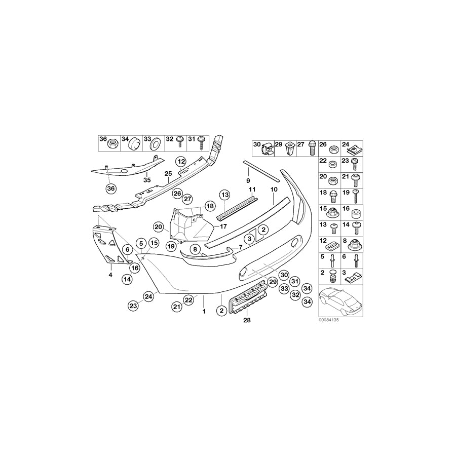 Genuine BMW 51128234216 E52 Insert, Lateral, Bumper Rear Right (Inc. ALPINA V8 & Z8) | ML Performance US Car Parts