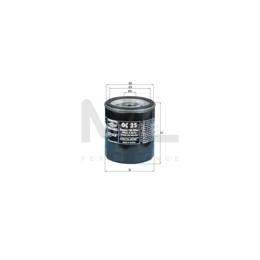 MAHLE ORIGINAL OC 25 Oil Filter Spin-on Filter | ML Performance Car Parts