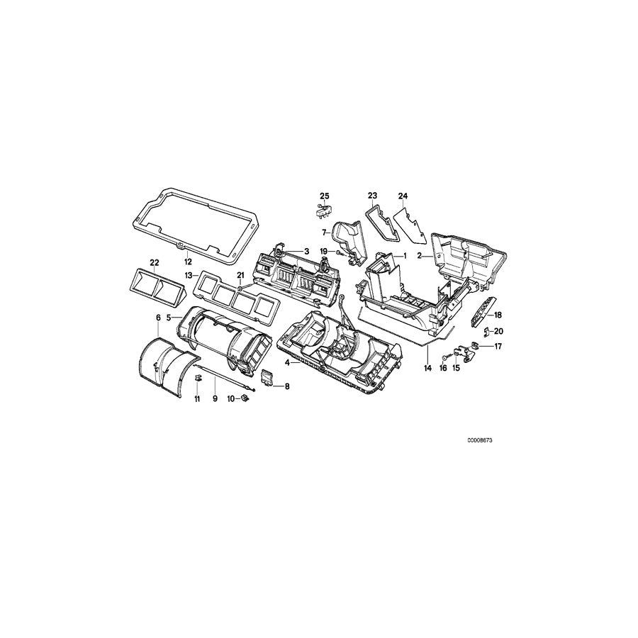 Genuine BMW 64111388906 E34 E32 Housing Bottom (Inc. 750iL, 735iL & 730iL) | ML Performance US Car Parts