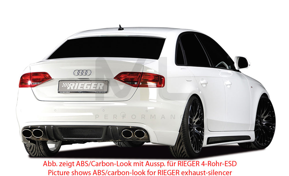 Rieger 00055506 Audi B8 B81 A4 Rear Diffuser 6 | ML Performance UK Car Parts