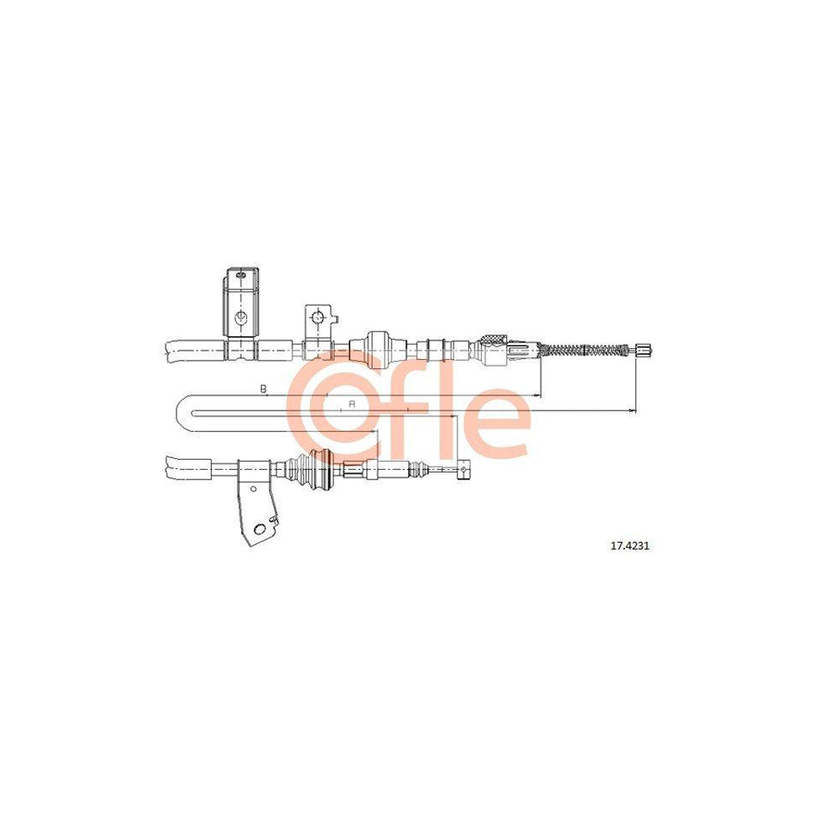 Cofle 92.17.4231 Hand Brake Cable For Honda Cr-V I (Rd)